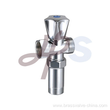 Brass angle type valve with plated chrome